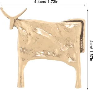 2Pcs Alloy Cow Shaped Brooch Pins:Stylish Calf Pin for Sweaters, Suits, Shirts, and Everyday Wear, Elegant Decoration