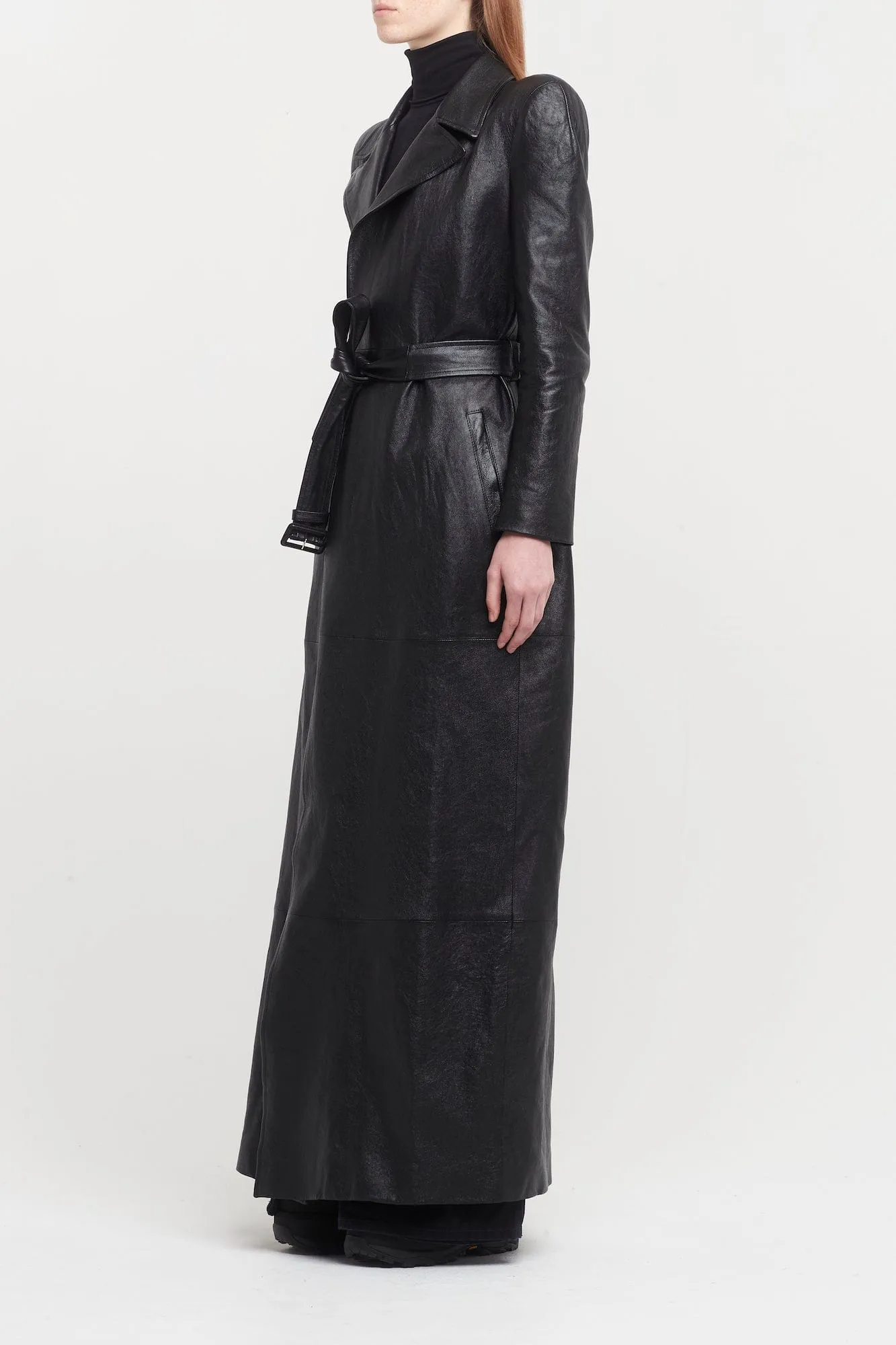 Balenciaga Maxi Leather Trench Coat