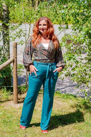 Butterfly wrap cardigan- brown - silkmix - elastic by arms