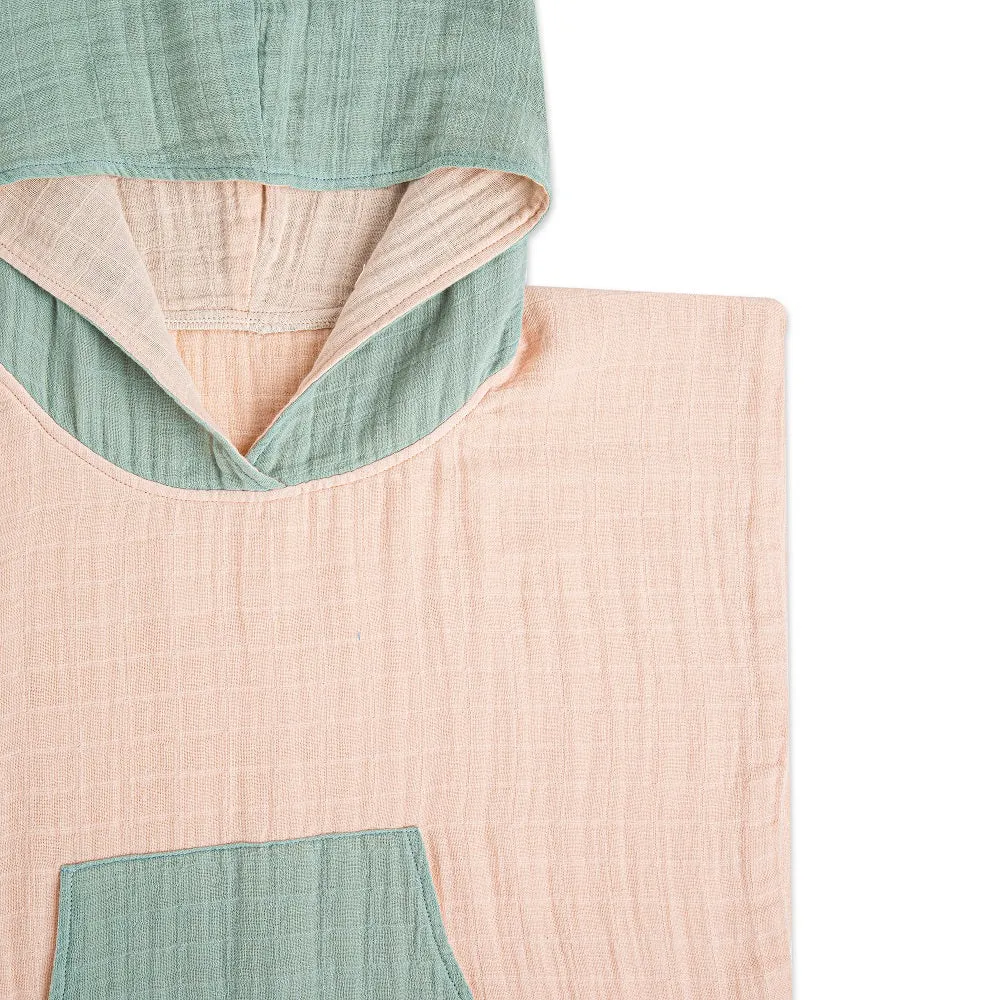 Crane Baby Poncho Combo - Desert Rose & Evergreen