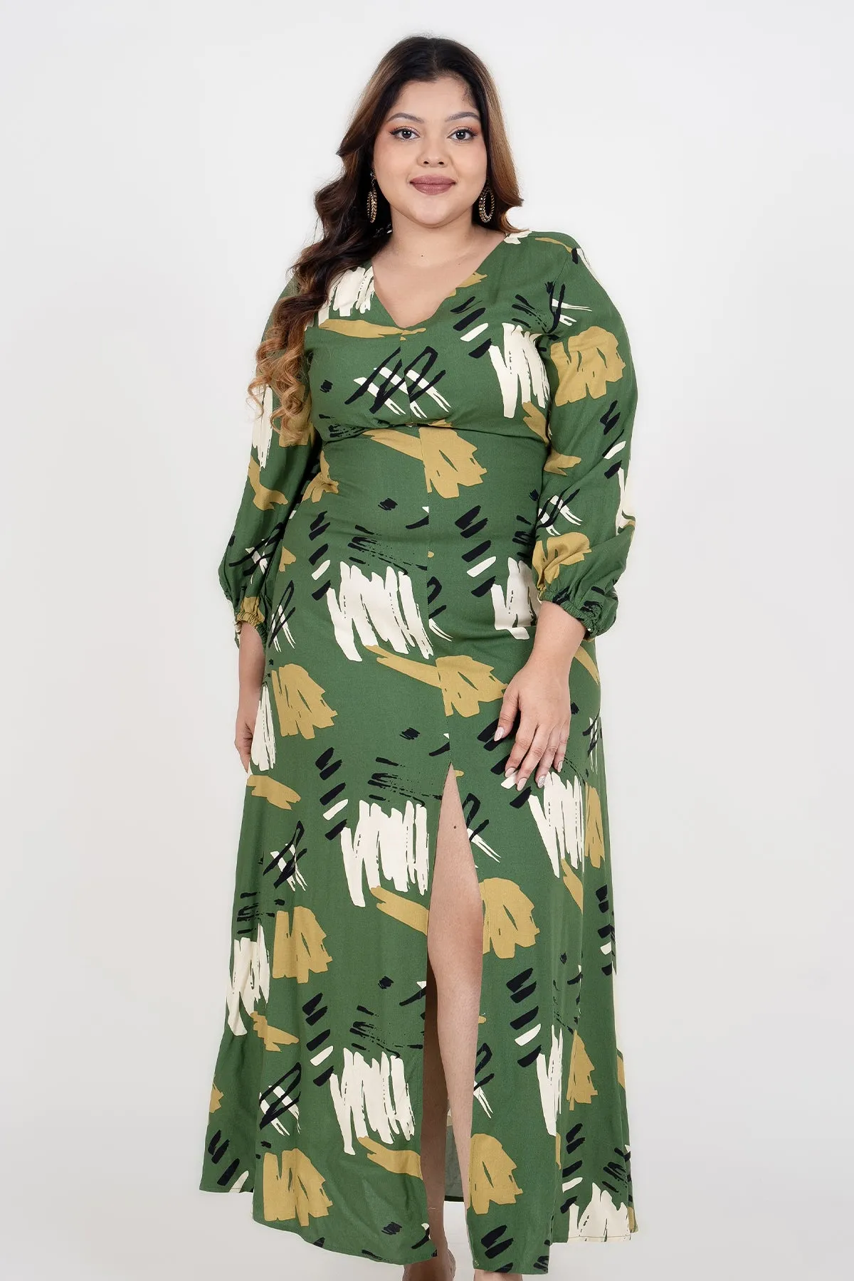 Curvy Women's Plus Size Casual Maxi Dress