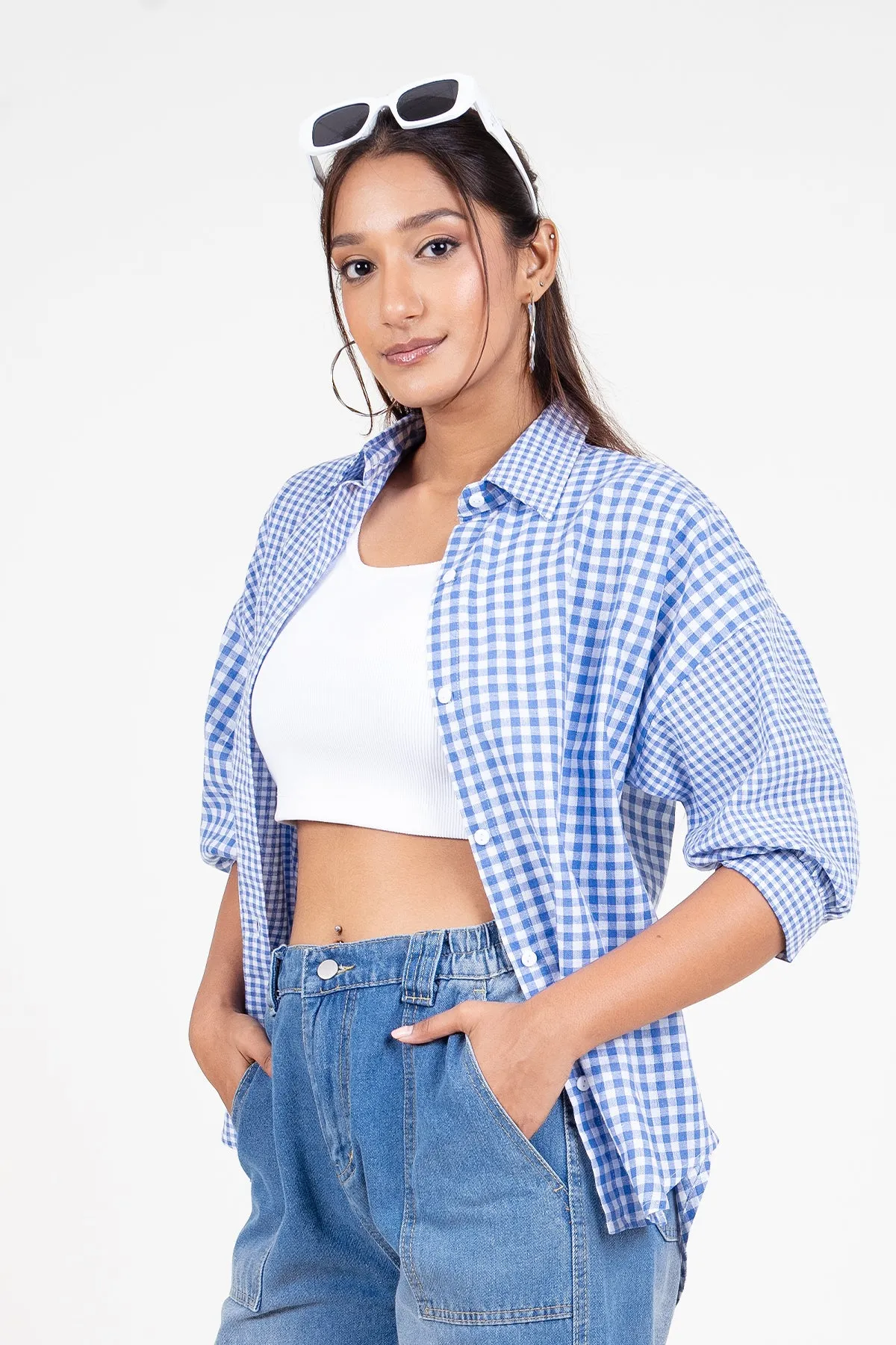 Envogue Women's Chic Casual Check Shirt
