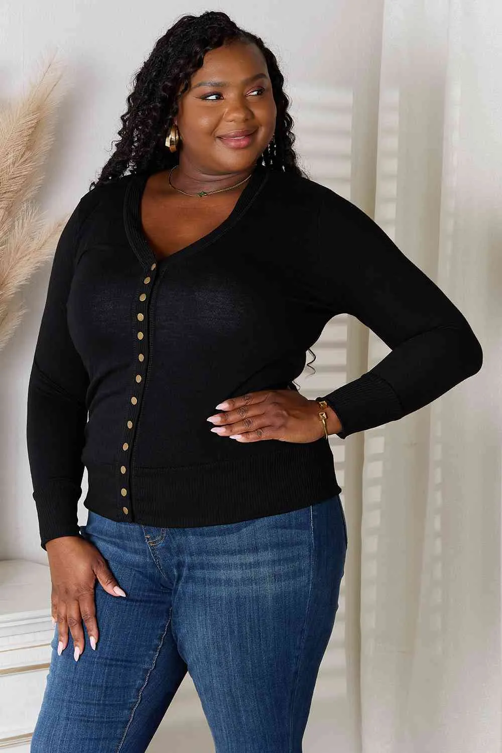 Josie V-Neck Long Sleeve Cardigan