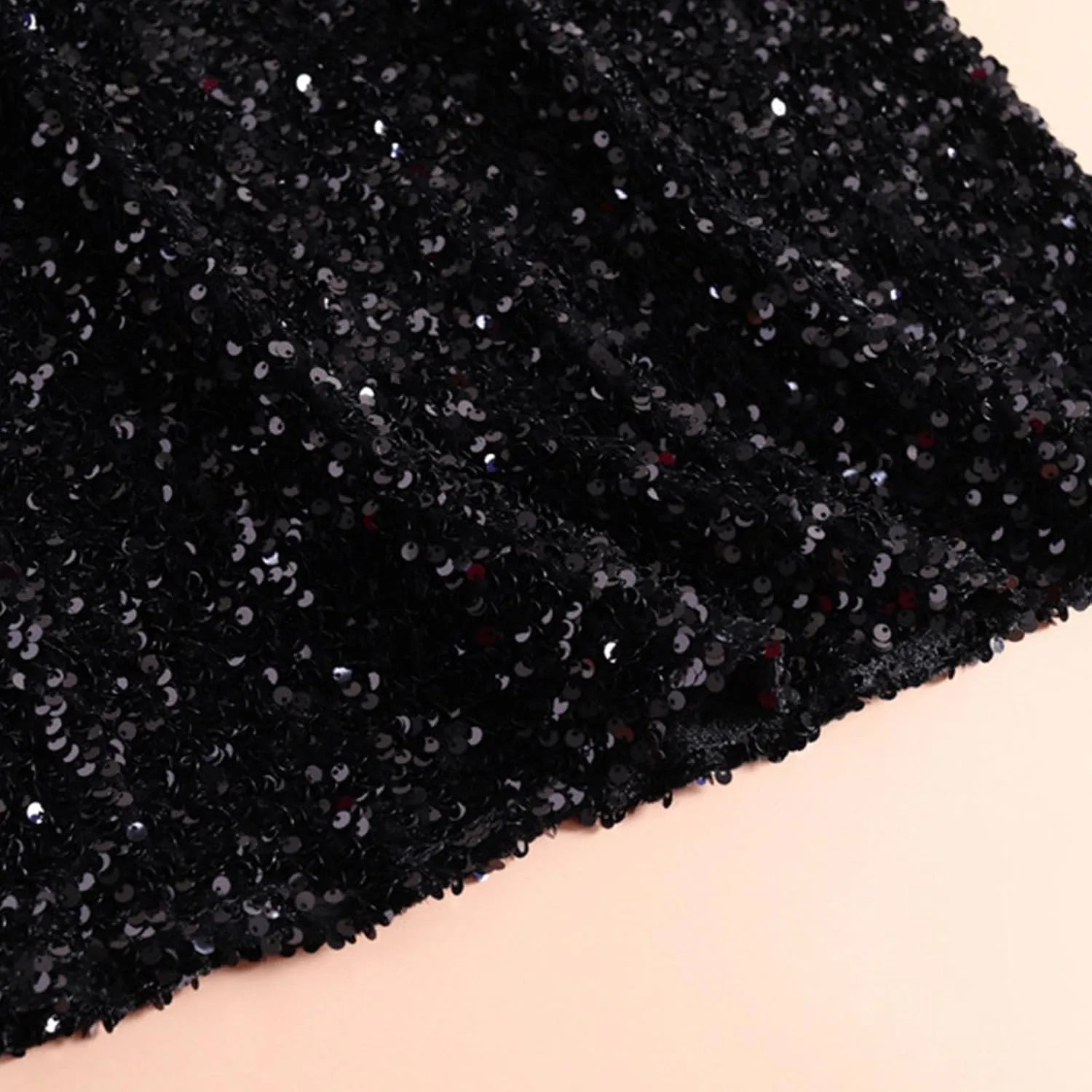 Juniors Elegant Skorts for Women Maxi Long Loose Fit Sequin Sparkly High Cut Pencil Glitter Basic Skorts 2025