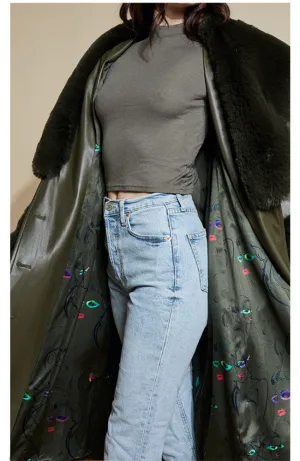 Liv Leather Coat Fur Collar