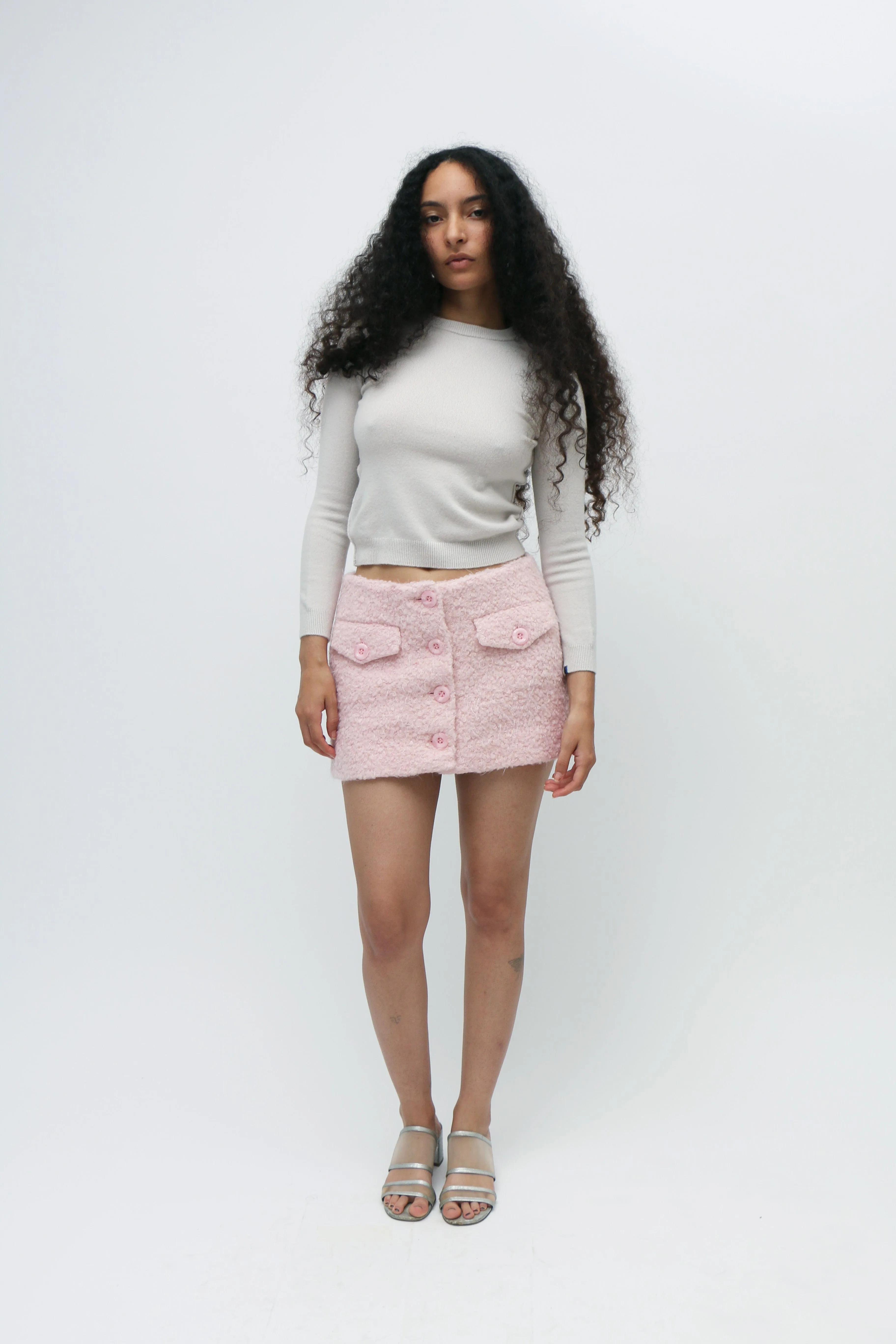 Pink Fluffy Mini Skirt