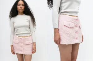Pink Fluffy Mini Skirt
