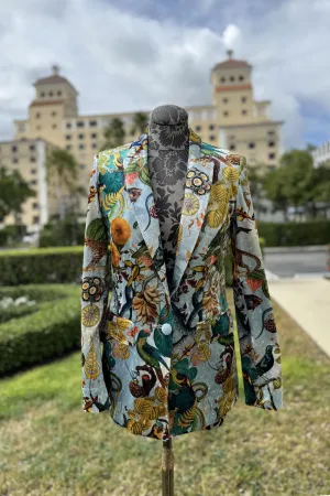 Velvet Blazer in Mar Del Cielo