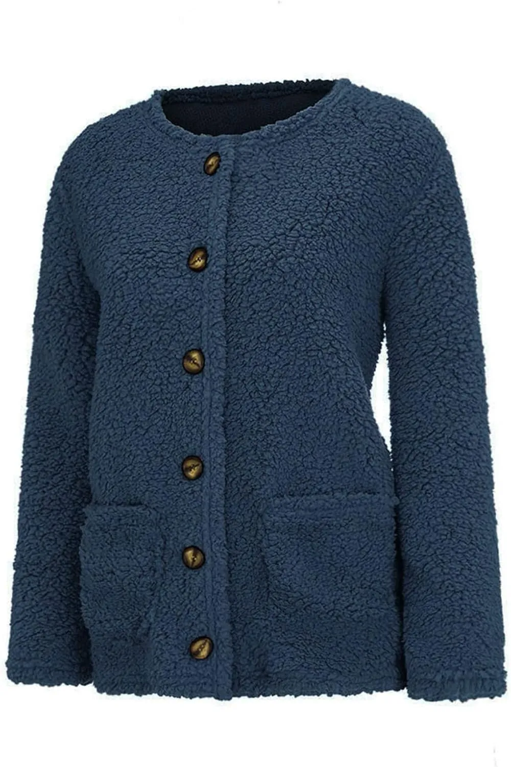 Winter Coats for Women 2023 Fuzzy Fleece Sherpa Jacket Warm Outerwear Button Down Long Sleeve Cardigan Plush Sweater